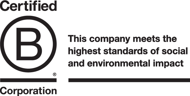 B Corp Logo with Sustainability TagLine