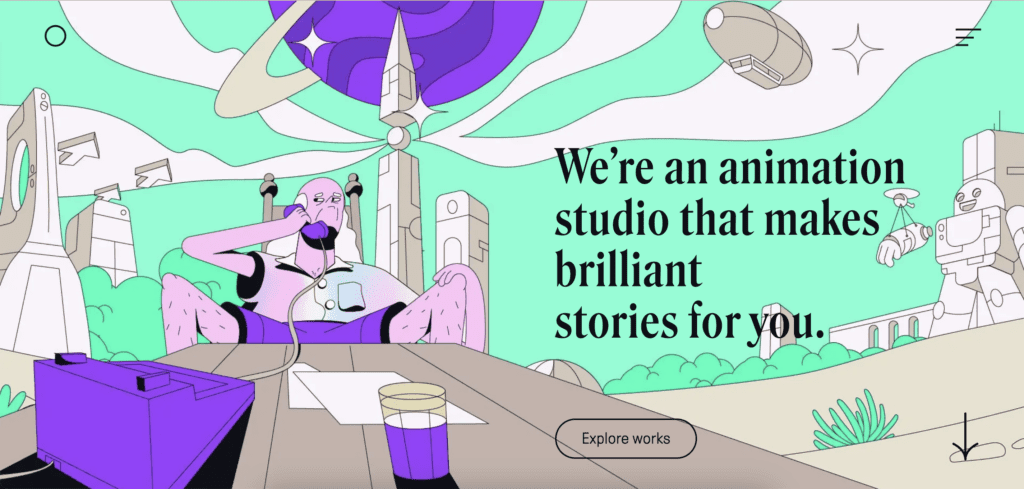 Bright website design 